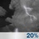 Wednesday Night: A 20 percent chance of showers and thunderstorms before 1am.  Mostly cloudy, with a low around 61. North northeast wind 8 to 11 mph. 